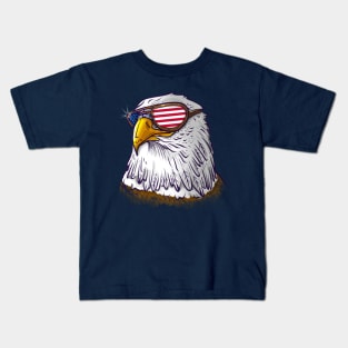 4th Of July American Eagle Kids T-Shirt